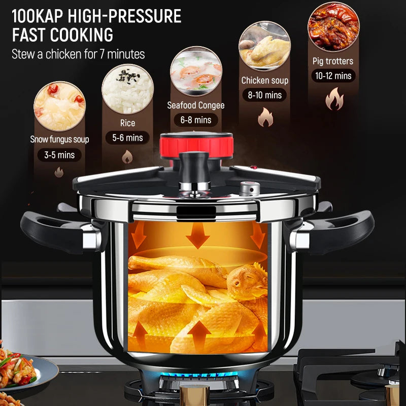 5L/6L Gas Stove Thickened Pressure Cooker Multifunctional Pressure-Limited Explosion-proof  Stainless Steel Kitchen Pressure Pot